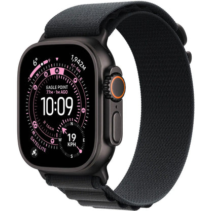 Apple Watch Ultra 3 GPS + Cellular 49mm – Black Titanium Case with Black Alpine Loop, Large