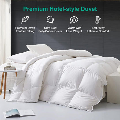 APSMILE Down Duvet , Hotel Collection Duvet with Goose Down and Goose Feathers - with California King | Sold by Uncle Wiener's Wholesale