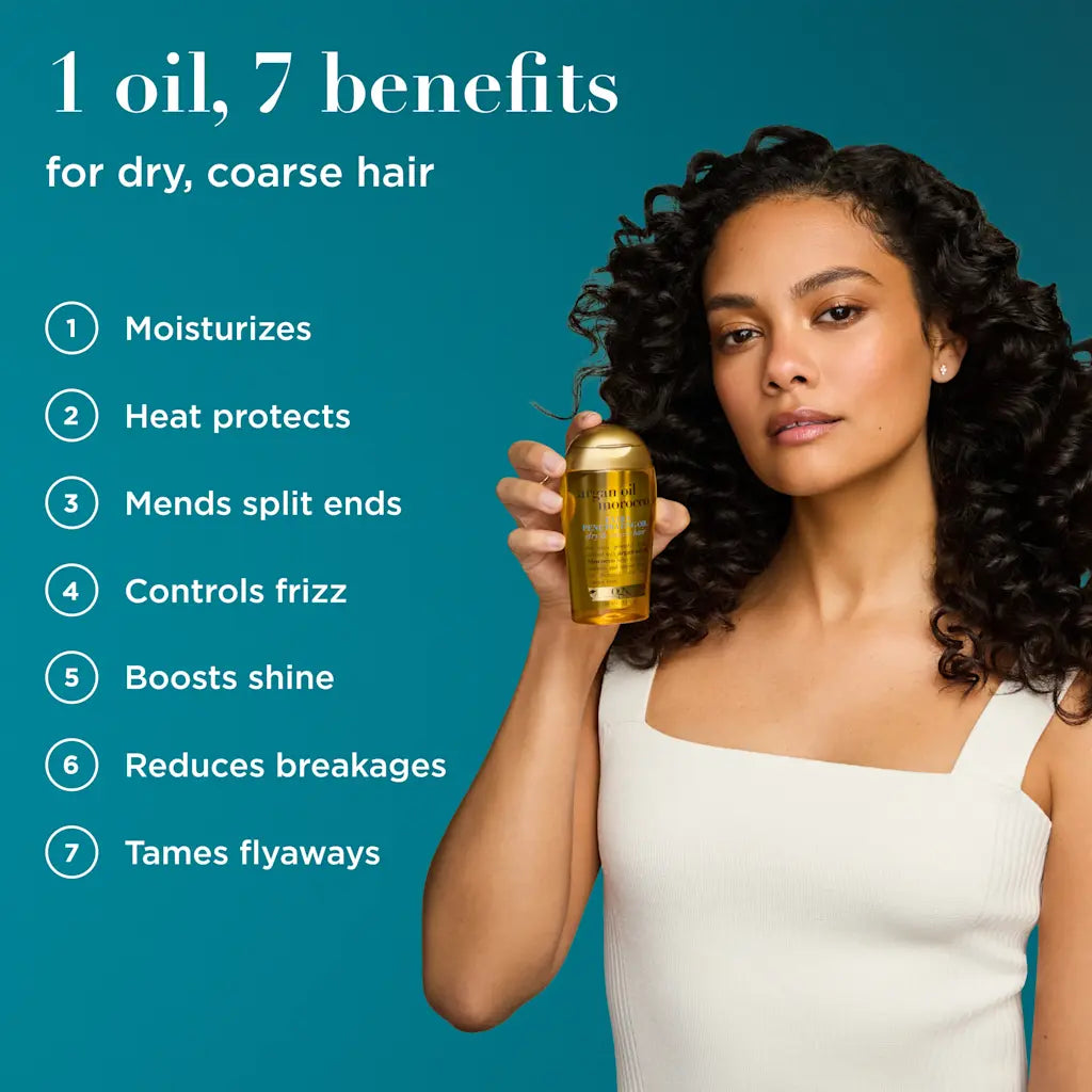 OGX Renewing + Argan Oil of Morocco Penetrating Hair Oil – Anti-Frizz Shine Treatment, 100 mL