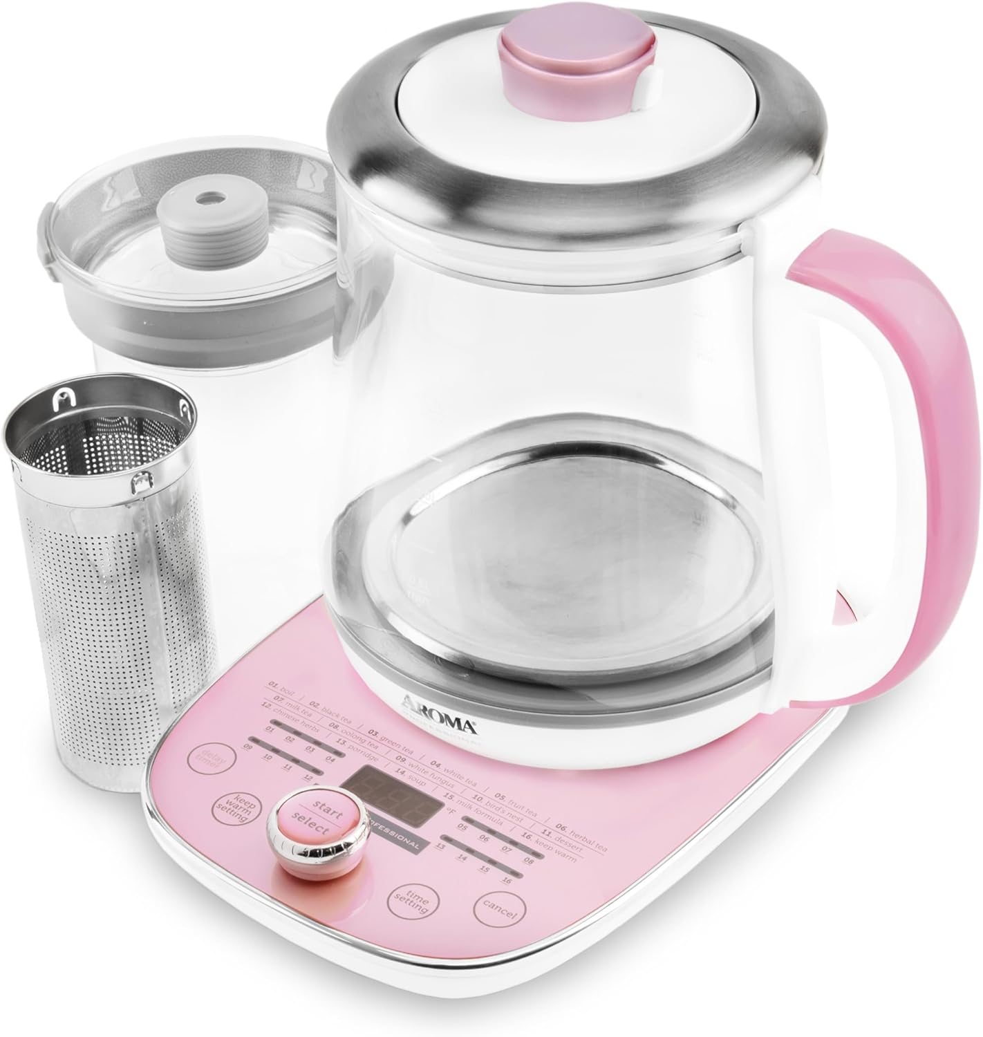 Aroma Professional AWK - 701 Nutri Kettle 1.5L Pink, used - with | Sold by Uncle Wiener's Wholesale