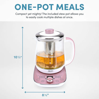 Aroma Professional AWK - 701 Nutri Kettle 1.5L Pink, used - with | Sold by Uncle Wiener's Wholesale