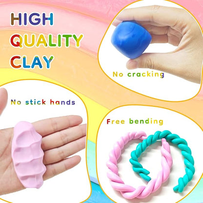 Artecho Polymer Clay Kit – 50 Colours Oven-Bake Modelling Clay with Sculpting Tools, Storage Case & Jewellery-Making Accessories - Toys with | Sold by Uncle Wiener's Wholesale