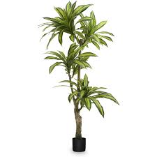 Artificial Dracaena Silk Plant – 48" Lifelike Indoor Tree for Home & Office Décor | SKU: DRA048 - with | Sold by Uncle Wiener's Wholesale
