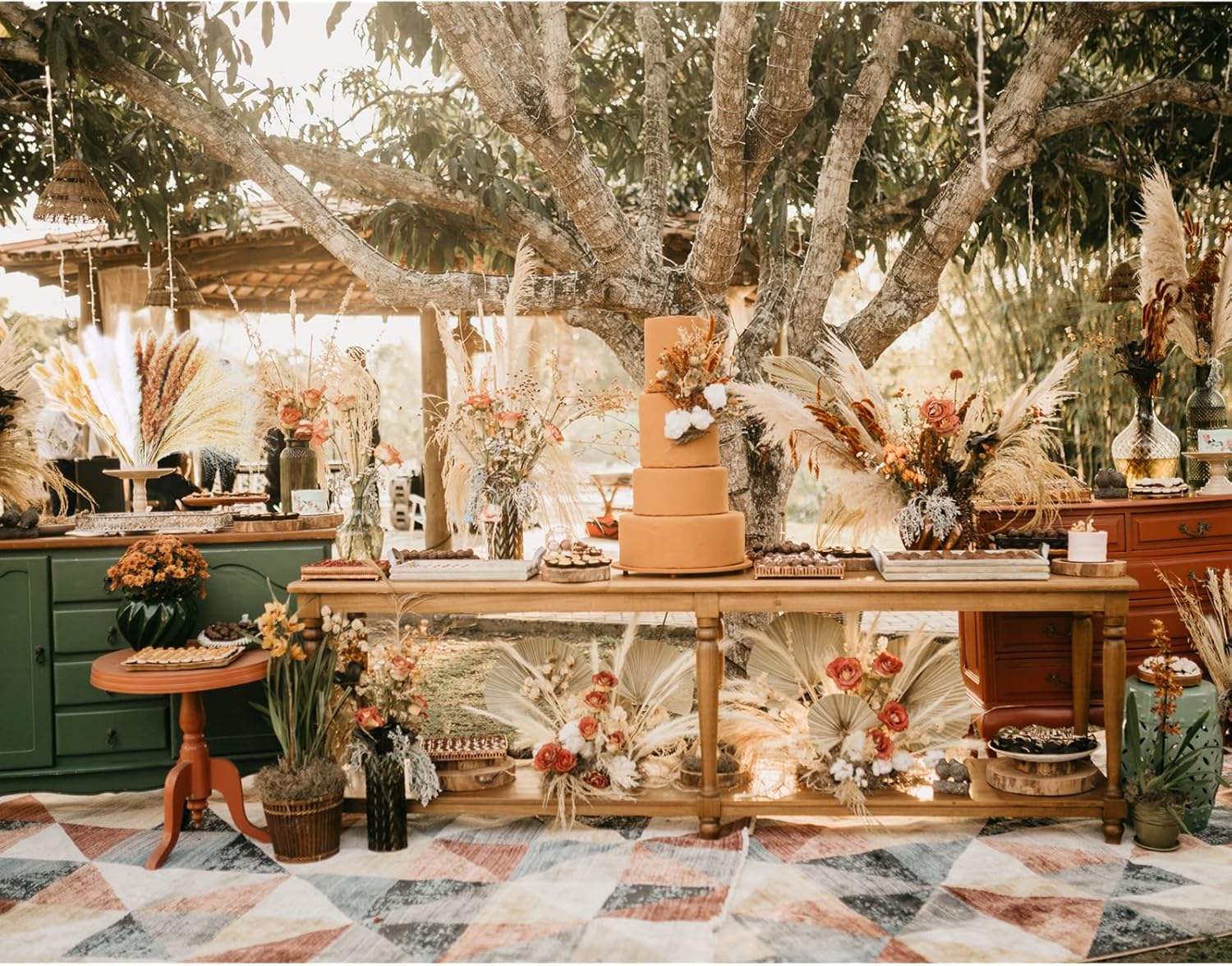 Artificial Pampas Grass Decor, 100 - Piece Boho Bunny Tail & Reed Grass Bouquet for Home & Wedding Decor S6206 - with | Sold by Uncle Wiener's Wholesale