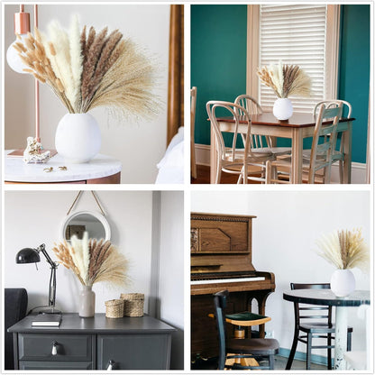 Artificial Pampas Grass Decor, 100 - Piece Boho Bunny Tail & Reed Grass Bouquet for Home & Wedding Decor S6206 - with | Sold by Uncle Wiener's Wholesale