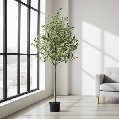 Artificial Silk Plants & Tropical Trees (Multiple Models) - General Equipment with 2 - Pack Potted Faux Eucalyptus Plants | Sold by Uncle Wiener's Wholesale