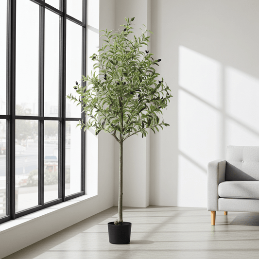 Artificial Silk Plants & Tropical Trees (Multiple Models) - General Equipment with 2 - Pack Potted Faux Eucalyptus Plants | Sold by Uncle Wiener's Wholesale