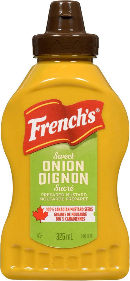 Assorted Sauces & Condiments – Assorted Brands | BBQ Sauce, Dipping Sauce, Marinades & Cooking Sauces - Snack with French's Prepared Mustard Sweet Onion | Sold by Uncle Wiener's Wholesale