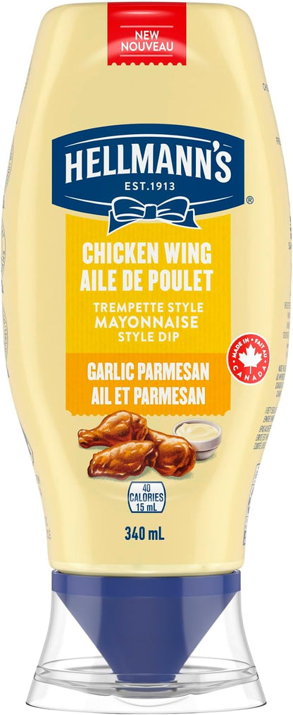 Assorted Sauces & Condiments – Assorted Brands | BBQ Sauce, Dipping Sauce, Marinades & Cooking Sauces - Snack with Hellmann's Chicken Wing Mayonnaise Style Dip Garlic Parmesan | Sold by Uncle Wiener's Wholesale