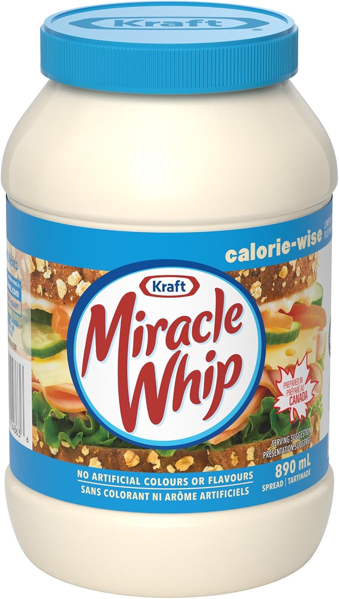 Assorted Sauces & Condiments – Assorted Brands | BBQ Sauce, Dipping Sauce, Marinades & Cooking Sauces - Snack with Miracle Whip Calorie Wise Spread 0.89L | Sold by Uncle Wiener's Wholesale