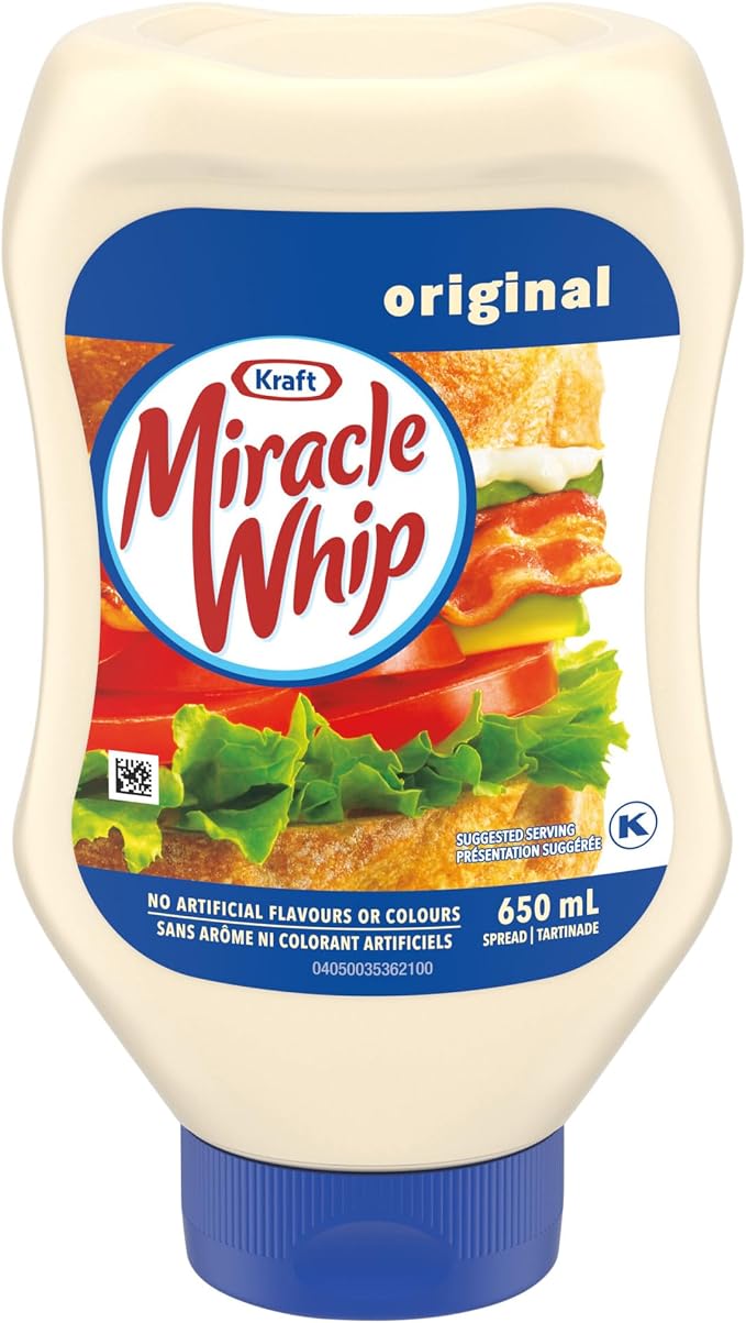 Assorted Sauces & Condiments – Assorted Brands | BBQ Sauce, Dipping Sauce, Marinades & Cooking Sauces - Snack with Miracle Whip Original Spread 0.65L | Sold by Uncle Wiener's Wholesale