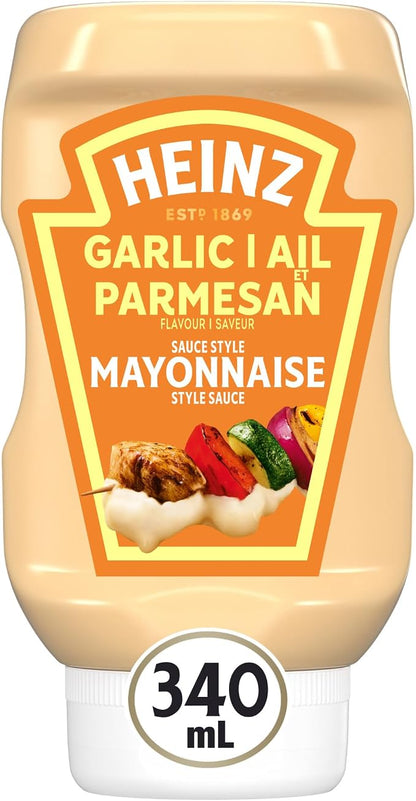 Assorted Sauces & Condiments – Assorted Brands | BBQ Sauce, Dipping Sauce, Marinades & Cooking Sauces - Snack with Heinz Garlic Parmesan Flavour Mayonnaise Style Sauce | Sold by Uncle Wiener's Wholesale
