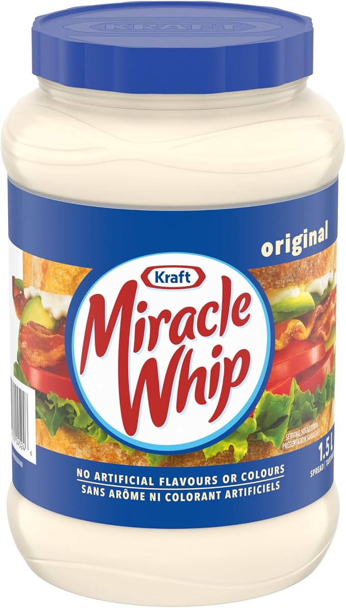 Assorted Sauces & Condiments – Assorted Brands | BBQ Sauce, Dipping Sauce, Marinades & Cooking Sauces - Snack with Miracle Whip Original Spread 1.5L | Sold by Uncle Wiener's Wholesale