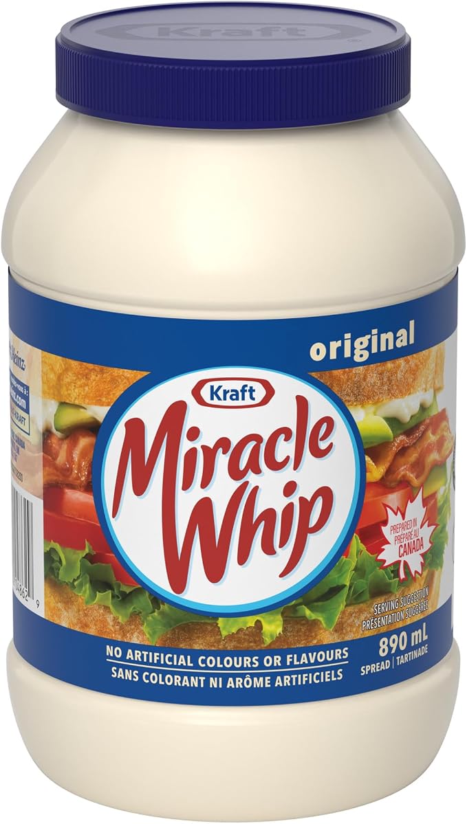 Assorted Sauces & Condiments – Assorted Brands | BBQ Sauce, Dipping Sauce, Marinades & Cooking Sauces - Snack with Miracle Whip Original Spread 0.89L | Sold by Uncle Wiener's Wholesale