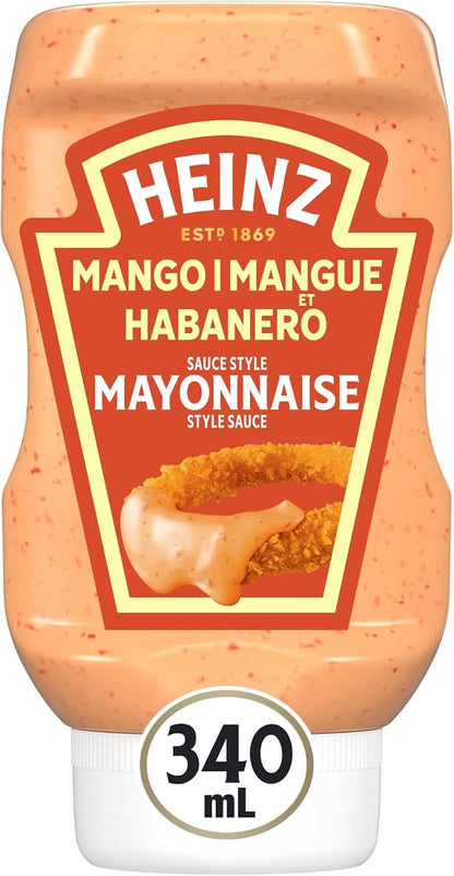 Assorted Sauces & Condiments – Assorted Brands | BBQ Sauce, Dipping Sauce, Marinades & Cooking Sauces - Snack with Heinz Mango Habanero Mayonnaise Style Sauce | Sold by Uncle Wiener's Wholesale