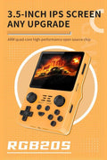 Astarama Powkiddy RGB20S Console de jeu d'arcade portable, 3,5 pouces, console de jeux vidéo rétro avec carte de 128 Gb, white - with | Sold by Uncle Wiener's Wholesale