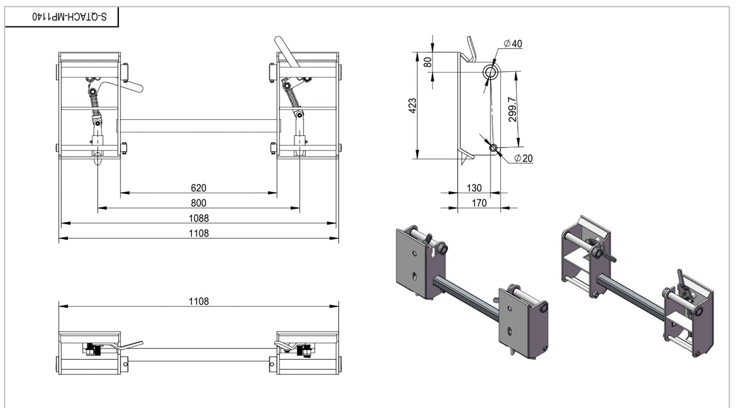 ASV RT30/RT40 Skid Steer Quick Attach Plate – Heavy - Duty Universal Mount (2920251) - with | Sold by Uncle Wiener's Wholesale