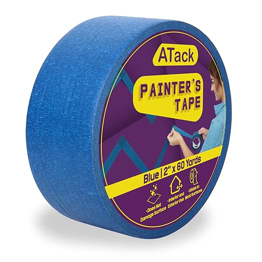 ATack & XFasten Professional Tape Collection – Mounting, Painter’s, Carpet, Gaffer & Aluminum Foil Tape Variants - with ATack Professional Blue Painters Tape | Sold by Uncle Wiener's Wholesale
