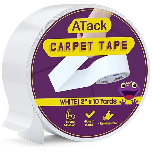 ATack & XFasten Professional Tape Collection – Mounting, Painter’s, Carpet, Gaffer & Aluminum Foil Tape Variants - with ATack Carpet Tape for Area Rugs | Sold by Uncle Wiener's Wholesale