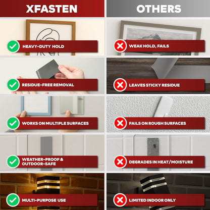 ATack & XFasten Professional Tape Collection – Mounting, Painter’s, Carpet, Gaffer & Aluminum Foil Tape Variants - with XFasten Extreme Double Sided Acrylic Mounting Tape | Sold by Uncle Wiener's Wholesale