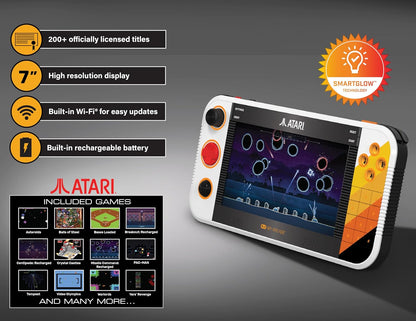 Atari Gamestation Go Portable Retro Gaming Console – 200+ Built-In Games, 7" Display, Wi-Fi & Rechargeable Battery - Electronics with | Sold by Uncle Wiener's Wholesale