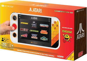 Atari Gamestation Go Portable Retro Gaming Console – 200+ Built-In Games, 7" Display, Wi-Fi & Rechargeable Battery
