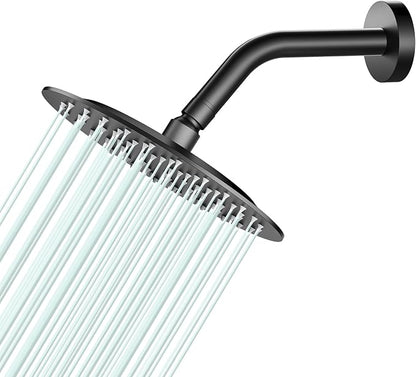 AULEEN Rainfall Shower Head – High Pressure Stainless Steel Rain Shower Head with Matte Black Finish & Easy Installation - Furniture with | Sold by Uncle Wiener's Wholesale