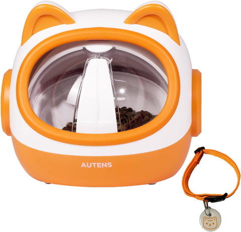 AUTENS RFID Automatic Cat Feeders, Automatic Pet Feeder for Cats and Small Dogs, for Separate Dietary Needs, Prevent Food Stealling with Light Collar Tag - with | Sold by Uncle Wiener's Wholesale