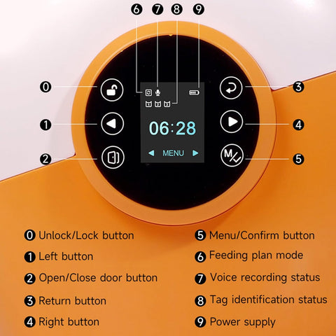 AUTENS RFID Automatic Cat Feeders, Automatic Pet Feeder for Cats and Small Dogs, for Separate Dietary Needs, Prevent Food Stealling with Light Collar Tag - with | Sold by Uncle Wiener's Wholesale