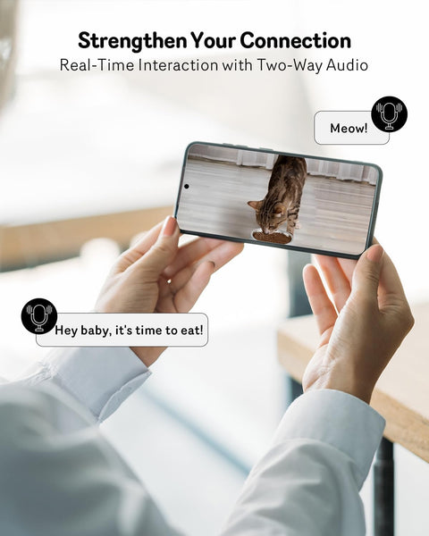 Automatic Cat Feeder with 2K Camera – 4L Smart Pet Food Dispenser (5GHz WiFi, Night Vision) - with | Sold by Uncle Wiener's Wholesale