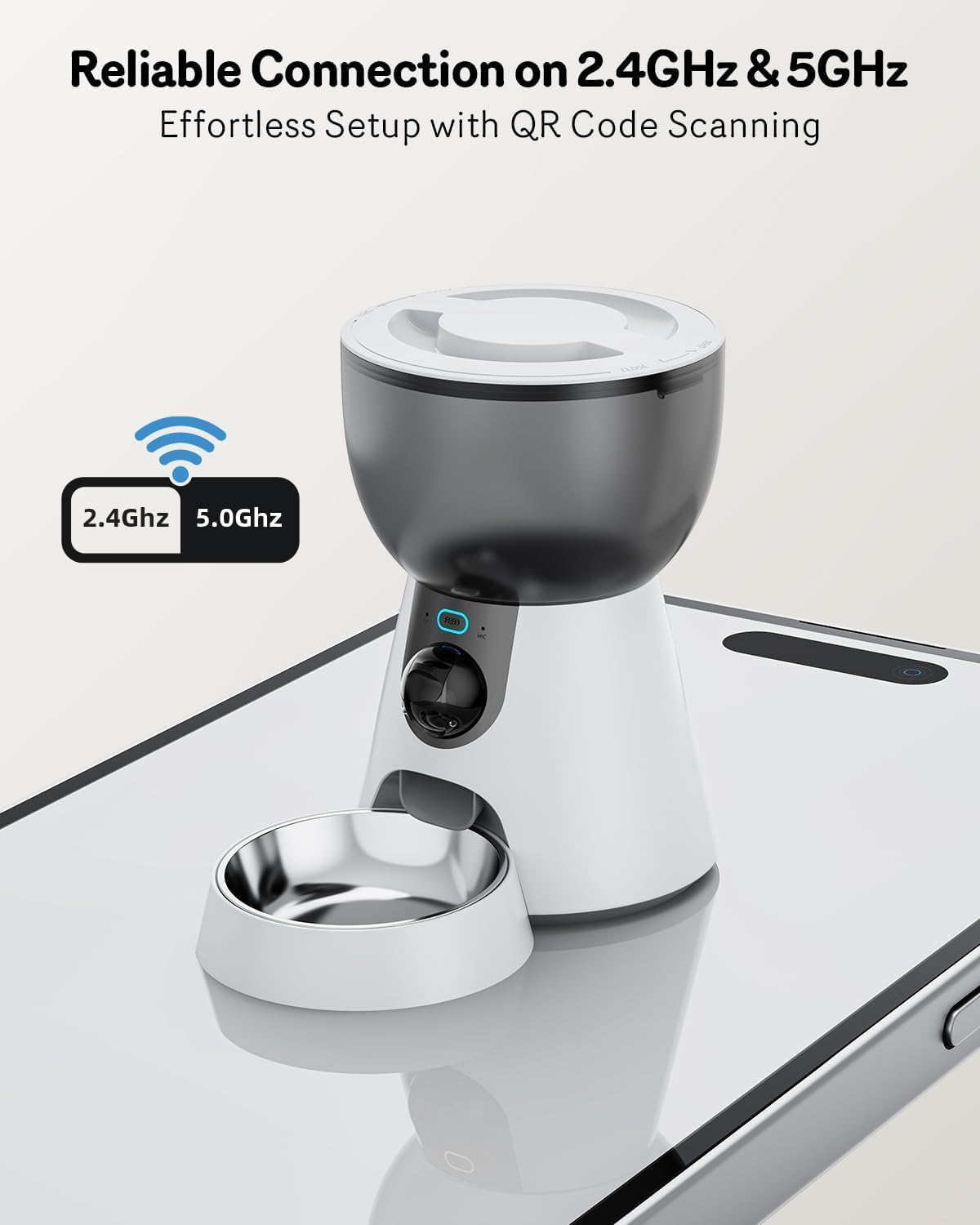Automatic Cat Feeder with 2K Camera – 4L Smart Pet Food Dispenser (5GHz WiFi, Night Vision) - with | Sold by Uncle Wiener's Wholesale