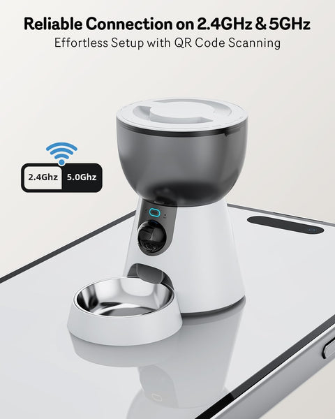 Automatic Cat Feeder with 2K Camera – 4L Smart Pet Food Dispenser (5GHz WiFi, Night Vision) - with | Sold by Uncle Wiener's Wholesale