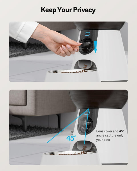 Automatic Cat Feeder with 2K Camera – 4L Smart Pet Food Dispenser (5GHz WiFi, Night Vision) - with | Sold by Uncle Wiener's Wholesale