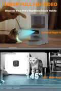 Automatic Cat Feeder with Camera and Timer,5G&2.4GHz WiFi Pet Feeder Food Dispenser with 1080P HD Video Night Vision,Smart App Dog Food Dispenser with 2 - Way Audio for Cat & Dog Single Tray - with Smart Feeder | Sold by Uncle Wiener's Wholesale
