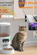 Automatic Cat Feeder with Camera and Timer,5G&2.4GHz WiFi Pet Feeder Food Dispenser with 1080P HD Video Night Vision,Smart App Dog Food Dispenser with 2 - Way Audio for Cat & Dog Single Tray - with Smart Feeder | Sold by Uncle Wiener's Wholesale