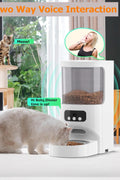 Automatic Cat Feeder with Camera and Timer,5G&2.4GHz WiFi Pet Feeder Food Dispenser with 1080P HD Video Night Vision,Smart App Dog Food Dispenser with 2 - Way Audio for Cat & Dog Single Tray - with Smart Feeder | Sold by Uncle Wiener's Wholesale