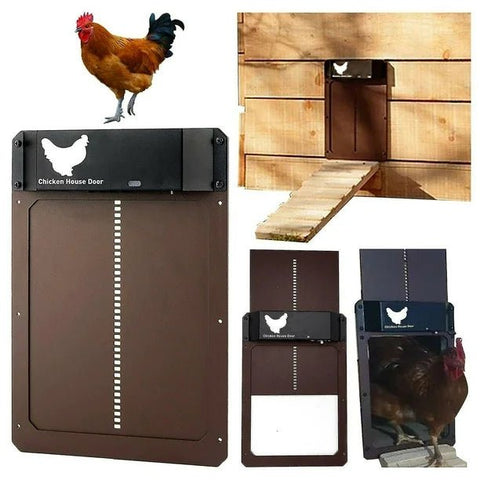 Automatic Chicken Coop Door – Light Sensor Operated, Waterproof, Battery Powered – 0128481 - with | Sold by Uncle Wiener's Wholesale