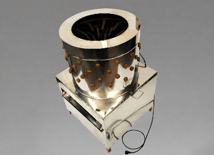PM60 stainless steel automatic chicken plucker with top view

Inside of poultry plucker showing rubber fingers

PM80 large-capacity chicken plucker with waterproof housing

Stainless steel feather remover for farm use

Control box and motor housing on automatic chicken plucker