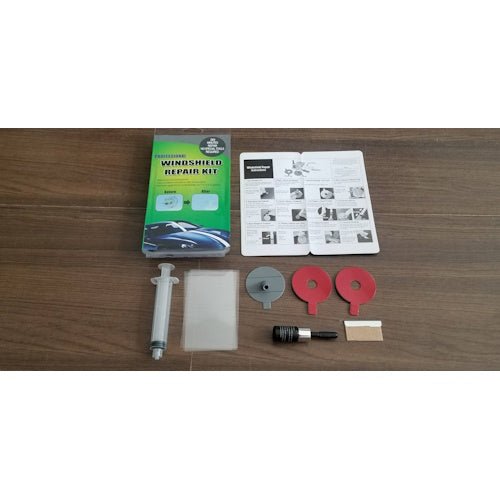 Automobile Windshield Glass Repair Kit with Resin, Pedestal, Adhesive Seal &amp; Curing Film WRK200730 - with | Sold by Uncle Wiener's Wholesale