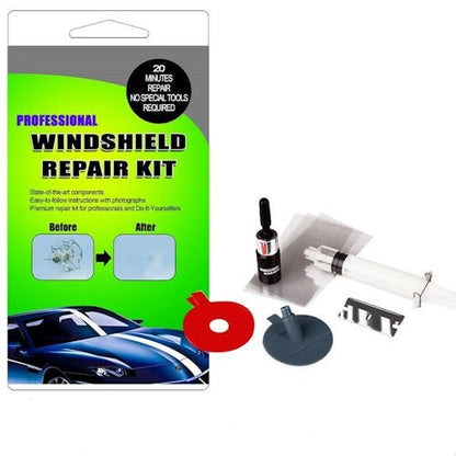 Automobile Windshield Glass Repair Kit with Resin, Pedestal, Adhesive Seal &amp; Curing Film WRK200730 - with | Sold by Uncle Wiener's Wholesale