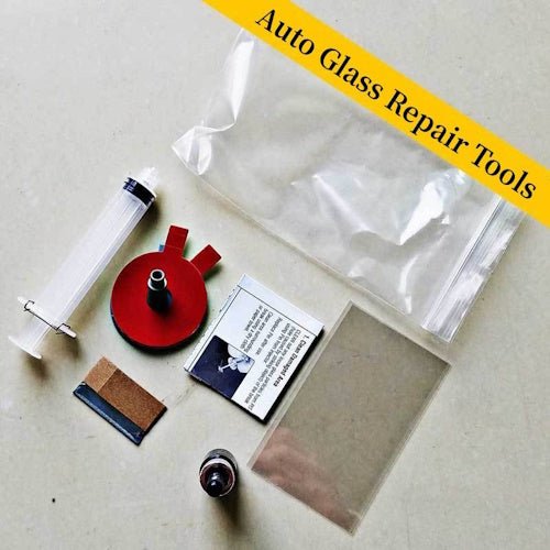 Automobile Windshield Glass Repair Kit with Resin, Pedestal, Adhesive Seal &amp; Curing Film WRK200730 - with | Sold by Uncle Wiener's Wholesale