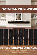 Avana Handcrafted Fireplace Mantle – Natural Wood, Espresso Finish (48" x 8" x 3") - with | Sold by Uncle Wiener's Wholesale