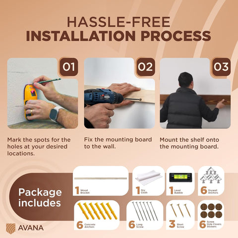 Avana Handcrafted Fireplace Mantle – Natural Wood, Espresso Finish (48" x 8" x 3") - with | Sold by Uncle Wiener's Wholesale