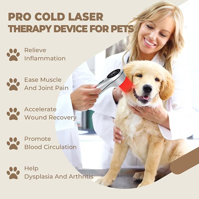 Azilaser 650nm & 808nm Red Light Therapy Device for Dogs & Pets – Rechargeable Handheld LED/NIR Light with Timer, Protective Glasses & Carry Case - Pet products with | Sold by Uncle Wiener's Wholesale
