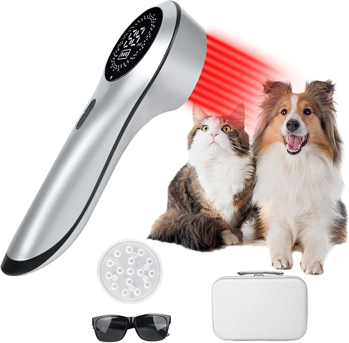 Azilaser 650nm & 808nm Red Light Therapy Device for Dogs & Pets – Rechargeable Handheld LED/NIR Light with Timer, Protective Glasses & Carry Case - Pet products with | Sold by Uncle Wiener's Wholesale