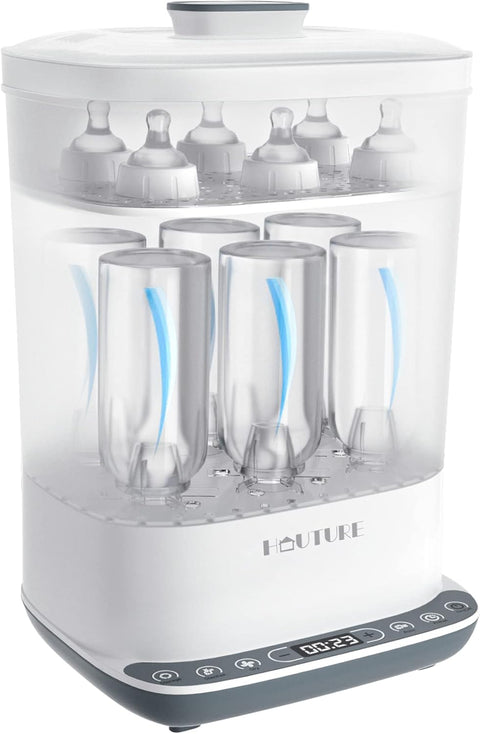 Baby Bottle Sterilizer, HAUTURE 6 - in - 1 Bottle Sterilizer and Dryer, Electric Steam Bottle Sanitizer for Baby stuffs, Baby Bottles & Breast Pump Accessories - with | Sold by Uncle Wiener's Wholesale