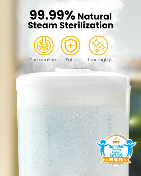 Baby Bottle Sterilizer, HAUTURE 6 - in - 1 Bottle Sterilizer and Dryer, Electric Steam Bottle Sanitizer for Baby stuffs, Baby Bottles & Breast Pump Accessories - with | Sold by Uncle Wiener's Wholesale