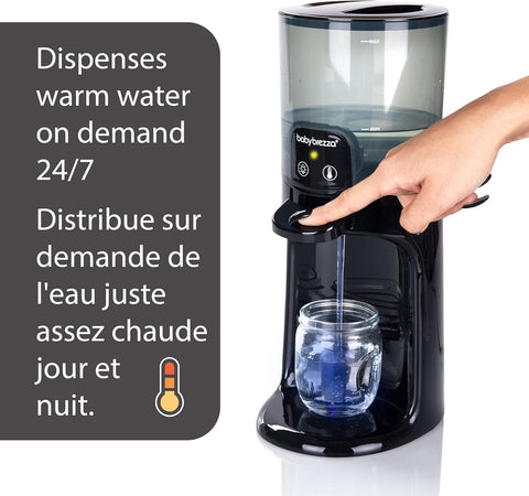 Baby Brezza Instant Warmer Advanced with LED Nightlight - Replaces Traditional Baby Bottle - Instantly Dispense Warm Water at Perfect Baby Bottle Temperature - 24/7, Black,1.0 Count - with | Sold by Uncle Wiener's Wholesale