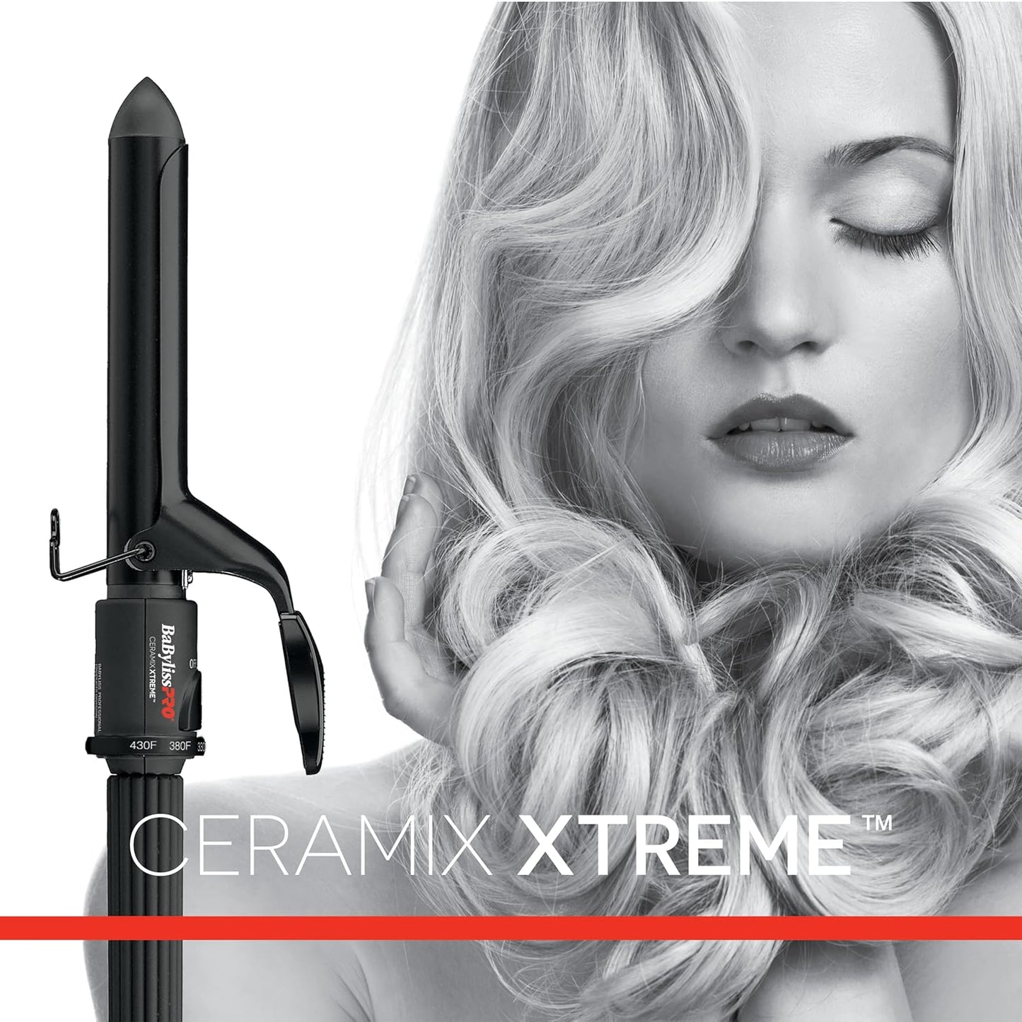 BaBylissPRO Ceramix Xtreme Dual Voltage Ceramic Curling Iron with Far Infrared Heat up to 430°F and Negative Ions, Spring Handle,used,good condition - with | Sold by Uncle Wiener's Wholesale