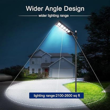 Baiston Solar Street Lights Outdoor - 1200W Dusk to Dawn LED Parking Lot Lights with Motion Sensor & Remote Control - General Equipment with 1 light | Sold by Uncle Wiener's Wholesale